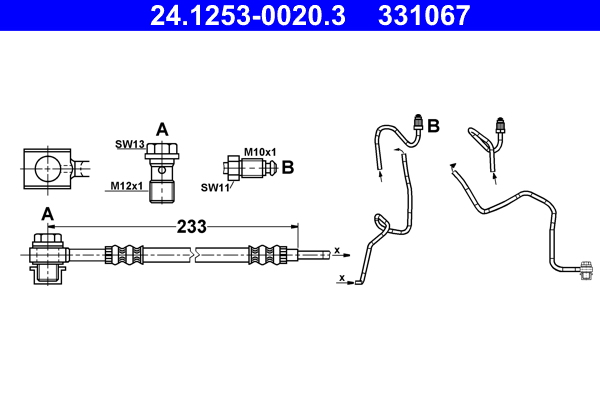 Brake Hose - 24.1253-0020.3 ATE