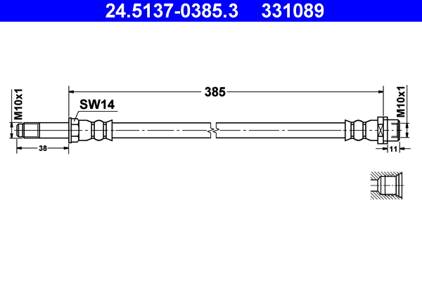 Brake Hose - 24.5137-0385.3 ATE