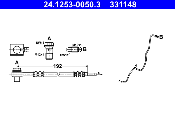 Brake Hose - 24.1253-0050.3 ATE