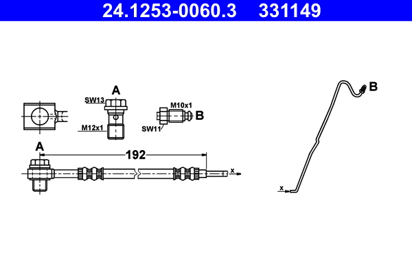 Brake Hose - 24.1253-0060.3 ATE