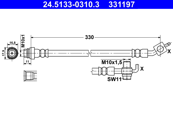Brake Hose - 24.5133-0310.3 ATE