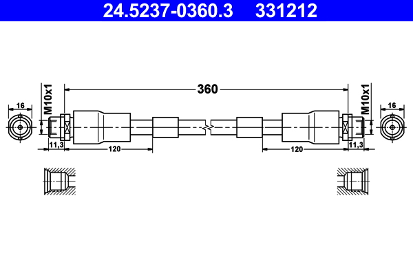 Flessibile del freno - 24.5237-0360.3 ATE