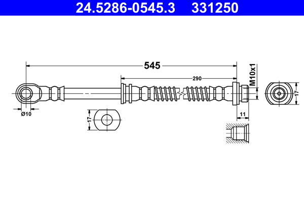 Brake Hose - 24.5286-0545.3 ATE