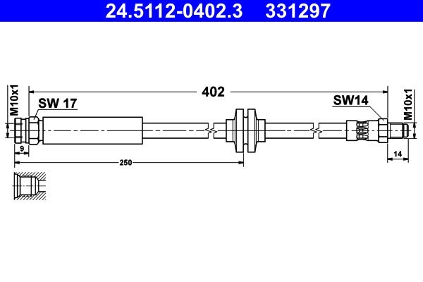 Brake Hose - 24.5112-0402.3 ATE