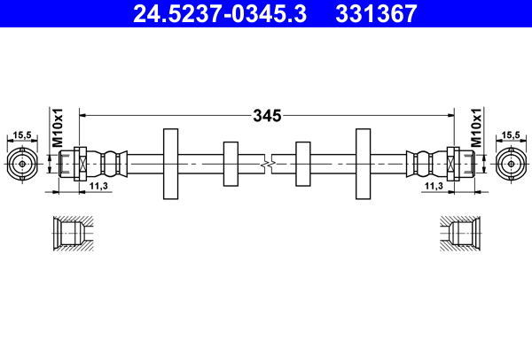 Brake Hose - 24.5237-0345.3 ATE