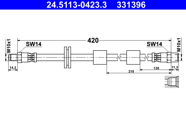 Brake Hose - 24.5113-0423.3 ATE