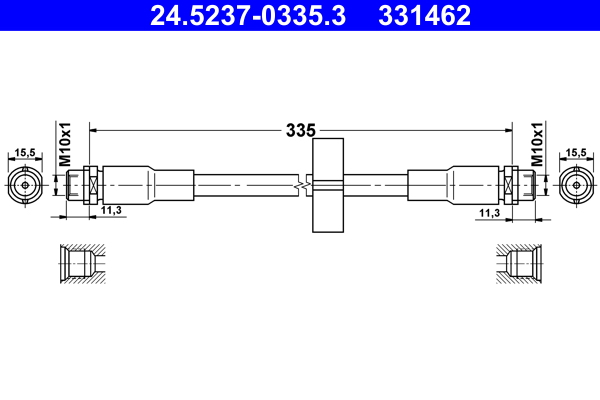 Flessibile del freno - 24.5237-0335.3 ATE