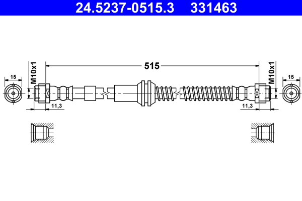 Brake Hose - 24.5237-0515.3 ATE