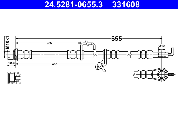 Brake Hose - 24.5281-0655.3 ATE