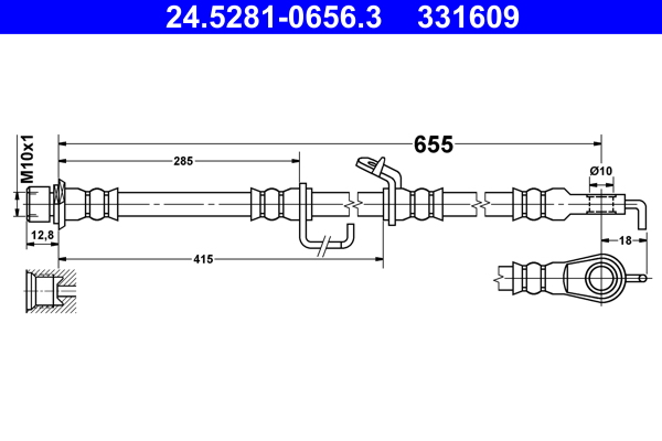 Brake Hose - 24.5281-0656.3 ATE