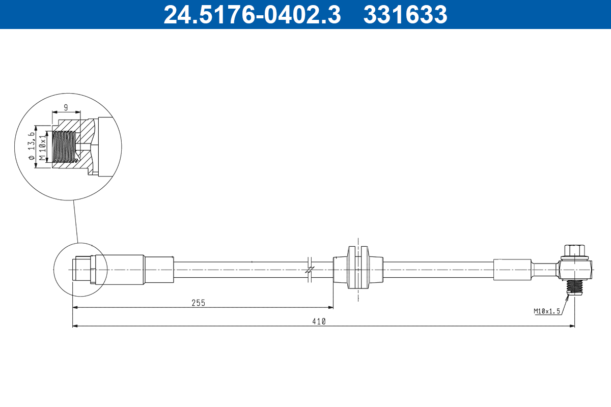 Brake Hose - 24.5176-0402.3 ATE