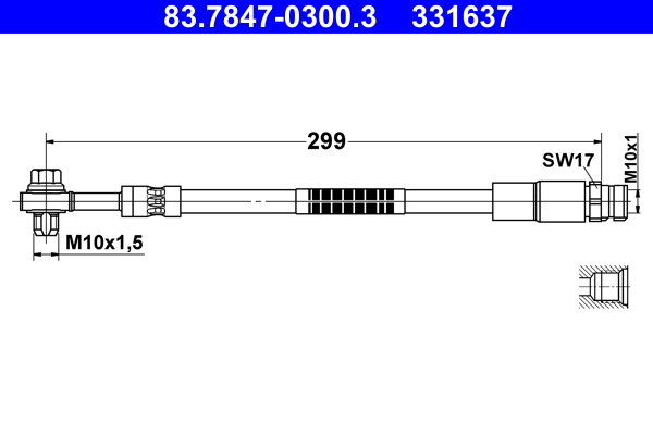 Brake Hose - 83.7847-0300.3 ATE