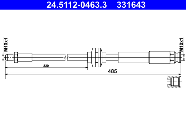 Brake Hose - 24.5112-0463.3 ATE