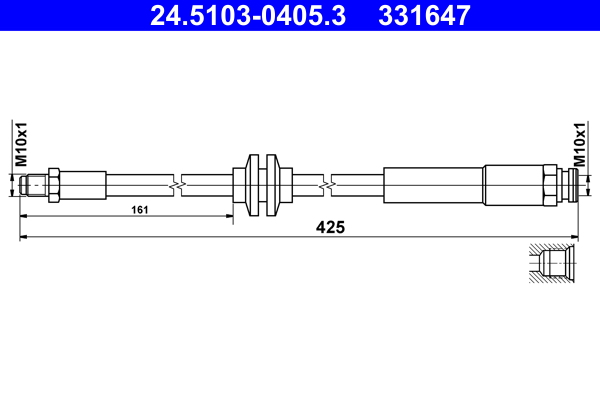 Brake Hose - 24.5103-0405.3 ATE