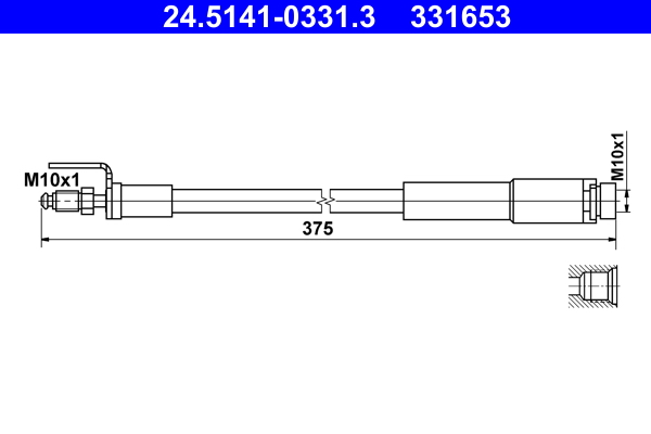 Brake Hose - 24.5141-0331.3 ATE