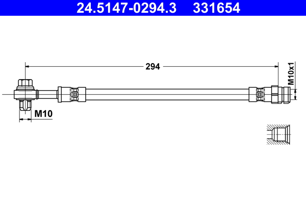 Brake Hose - 24.5147-0294.3 ATE