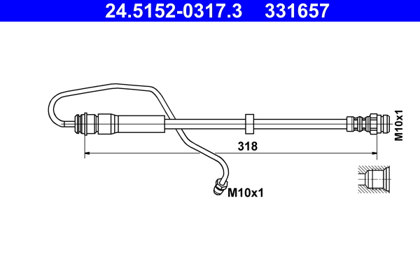 Brake Hose - 24.5152-0317.3 ATE