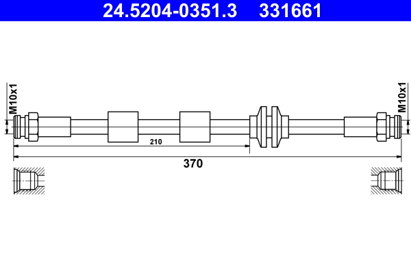 Brake Hose - 24.5204-0351.3 ATE