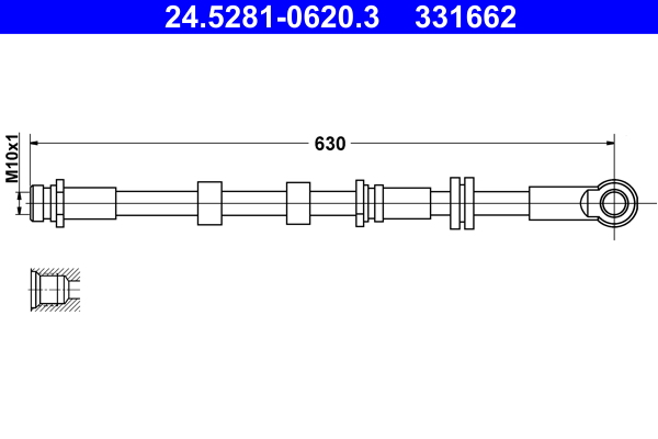 Brake Hose - 24.5281-0620.3 ATE