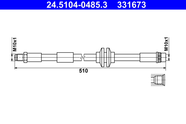Brake Hose - 24.5104-0485.3 ATE
