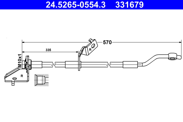 Brake Hose - 24.5265-0554.3 ATE