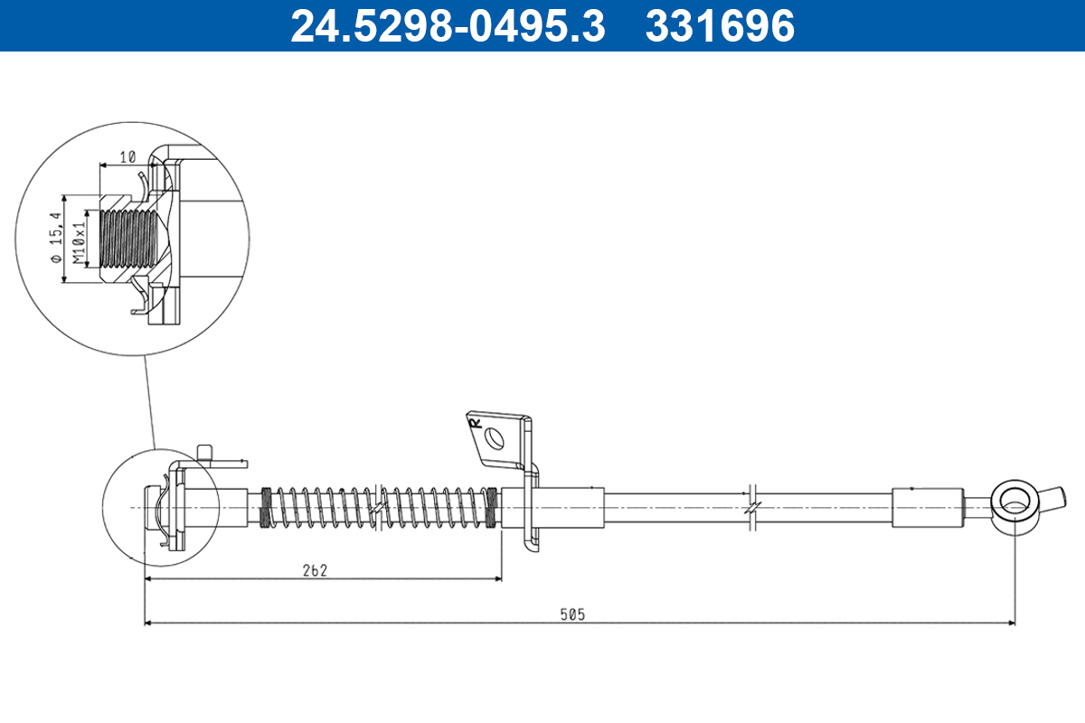 Brake Hose - 24.5298-0495.3 ATE
