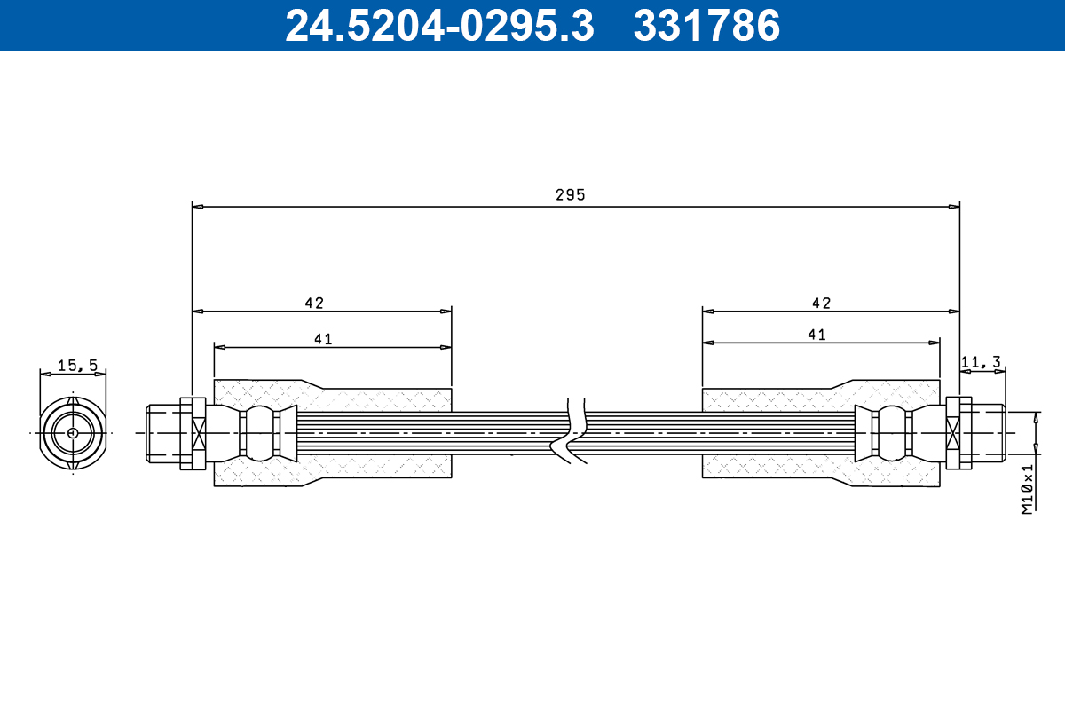 Bremsschlauch - 24.5204-0295.3 ATE