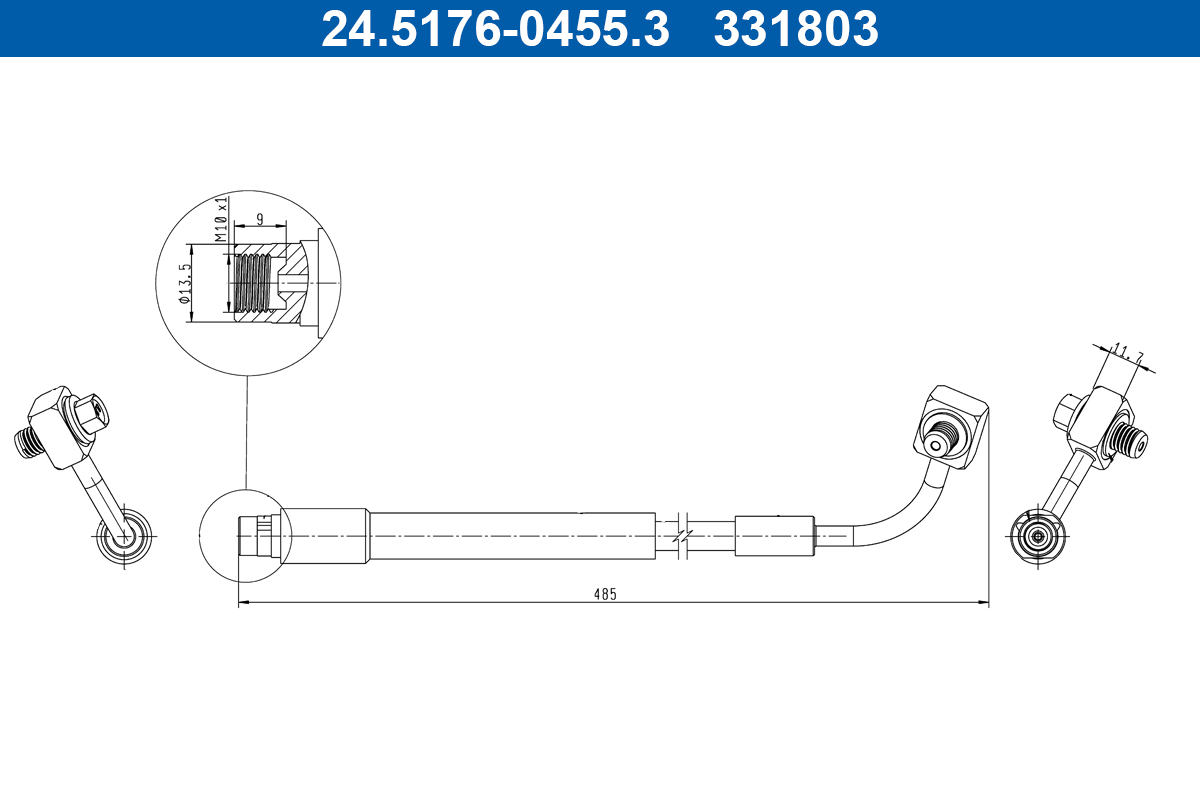 Brake Hose - 24.5176-0455.3 ATE