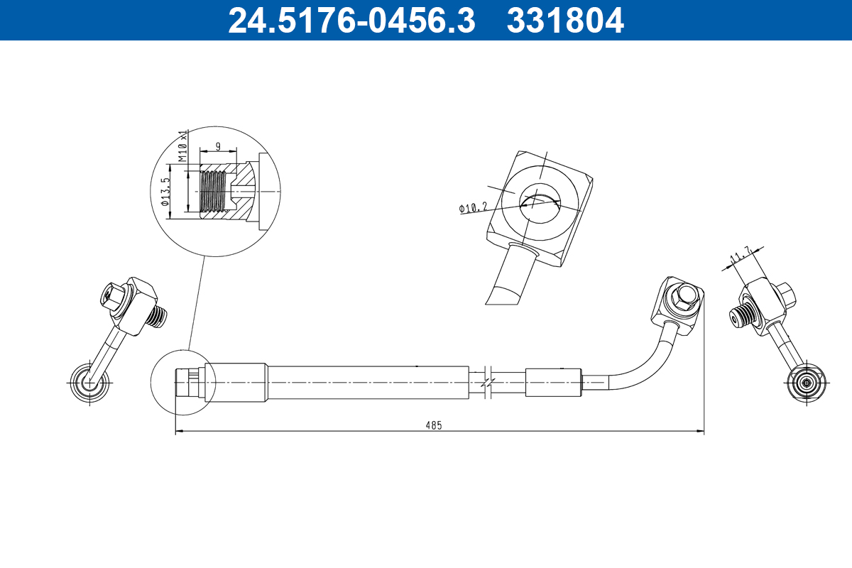 Brake Hose - 24.5176-0456.3 ATE