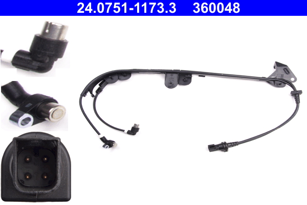 Sensor, wheel speed - 24.0751-1173.3 ATE