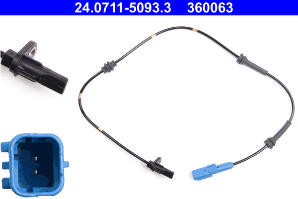 Sensor, wheel speed - 24.0711-5093.3 ATE