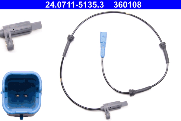 Sensor, wheel speed - 24.0711-5135.3 ATE