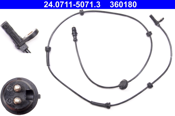 Sensor, wheel speed - 24.0711-5071.3 ATE