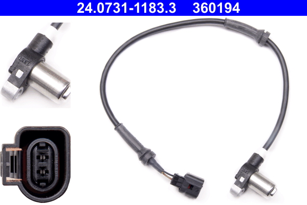 Sensor, wheel speed - 24.0731-1183.3 ATE