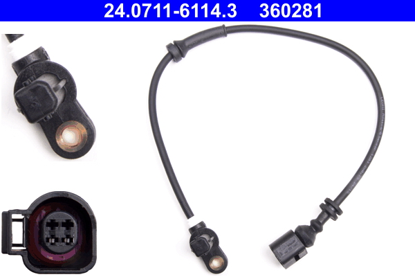 Sensor, wheel speed - 24.0711-6114.3 ATE