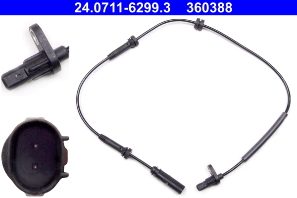 Sensor, wheel speed - 24.0711-6299.3 ATE