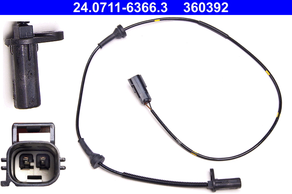 Sensor, wheel speed - 24.0711-6366.3 ATE
