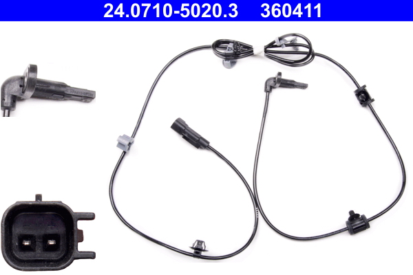 Sensor, wheel speed - 24.0710-5020.3 ATE