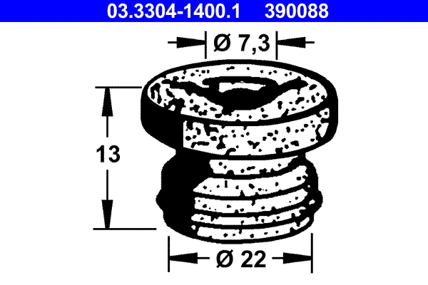 Tappo, Serbatoio liquido freni - 03.3304-1400.1 ATE