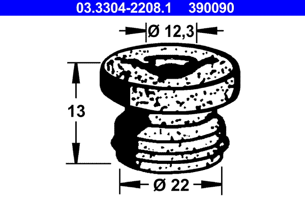 Plug, brake fluid reservoir - 03.3304-2208.1 ATE