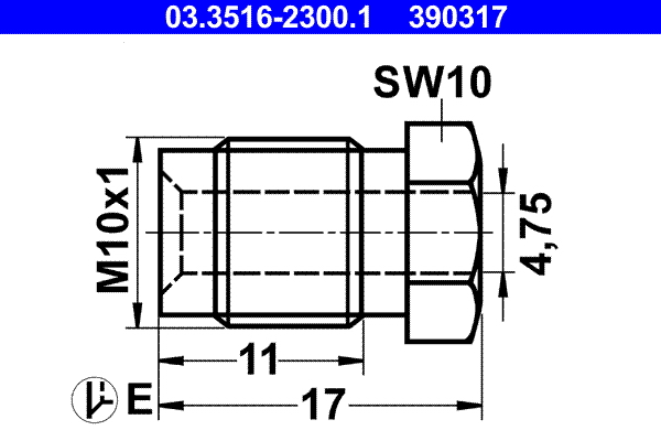 Union Bolt - 03.3516-2300.1 ATE