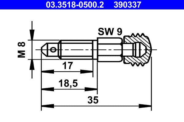 Breather Screw / Valve - 03.3518-0500.2 ATE