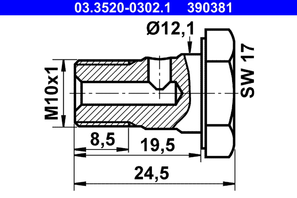 Hollow Screw - 03.3520-0302.1 ATE