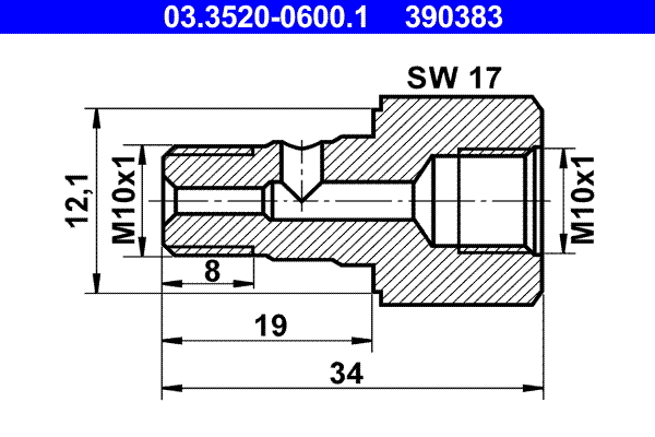 Hollow Screw - 03.3520-0600.1 ATE