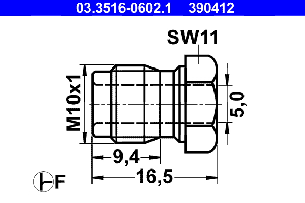 Union Bolt - 03.3516-0602.1 ATE