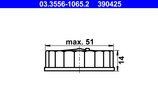 Sealing Cap, brake fluid reservoir - 03.3556-1065.2 ATE