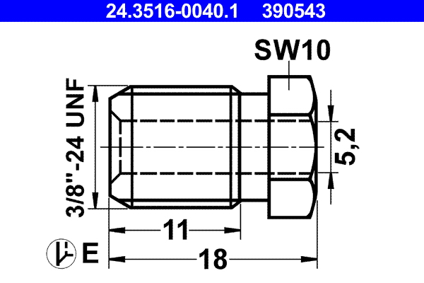 Union Bolt - 24.3516-0040.1 ATE