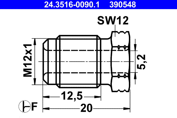 Union Bolt - 24.3516-0090.1 ATE