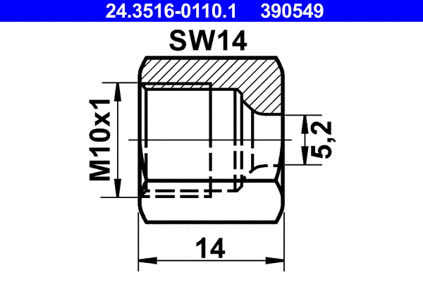 Union Nut - 24.3516-0110.1 ATE