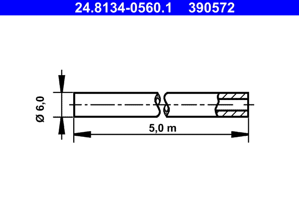 Tubazione freno - 24.8134-0560.1 ATE